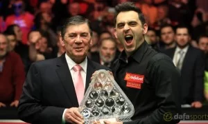 Ronnie O'Sullivan at the Dafabet Masters Snooker tournament