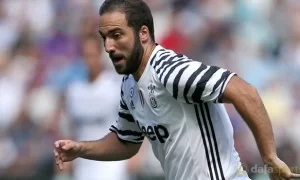 Gonzalo Higuain, the star forward for Juventus, competing in Serie A